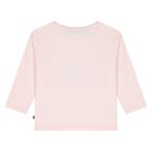 Younger Girls Pink & Gold Teddy Bear Logo Long Sleeve Top , 2, hi-res