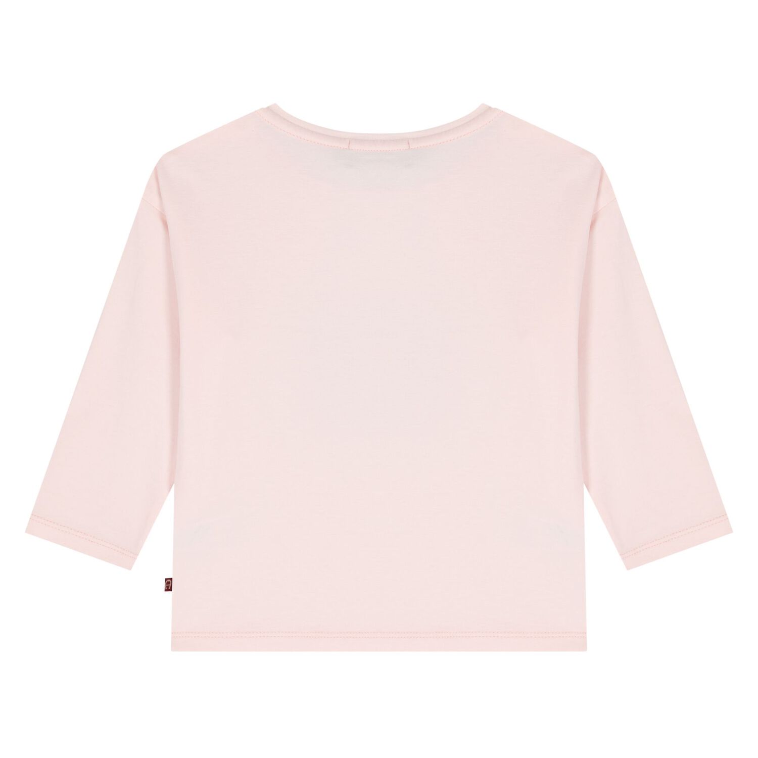 Younger Girls Pink & Gold Teddy Bear Logo Long Sleeve Top , 2, hi-res