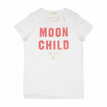 Girls White Slogan T-Shirt