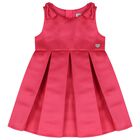 Younger Girls Pink Satin Dress Set, 2, hi-res