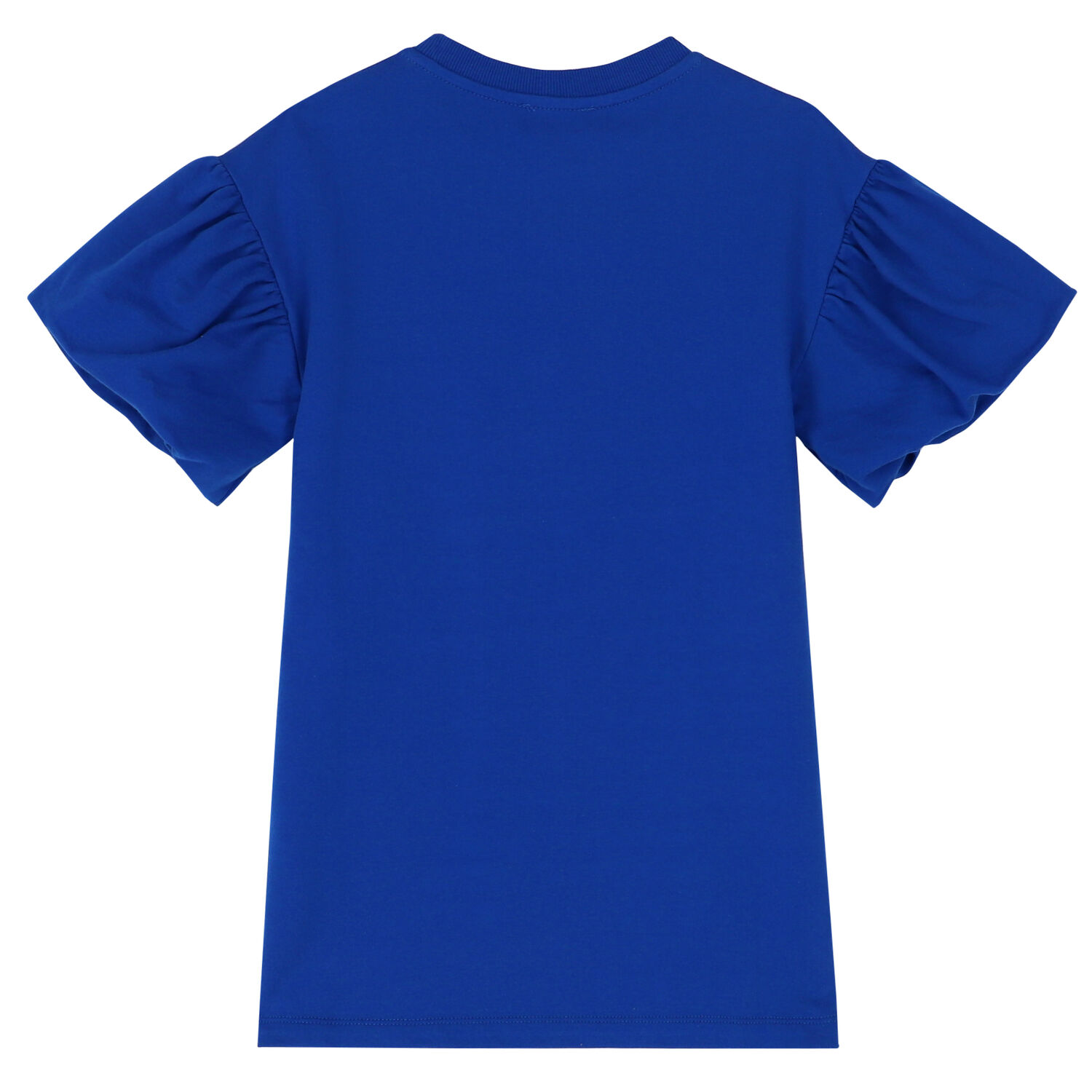 فستان عيد بطبعة فيل بالشعار باللون الأزرق للبنات, 1, hi-res