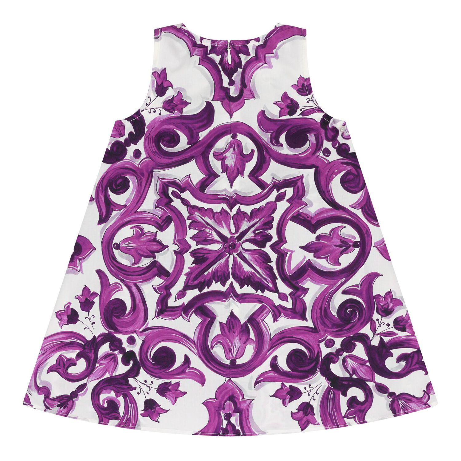 Baby Girls White & Purple Majolica Dress Set, 1, hi-res image number null