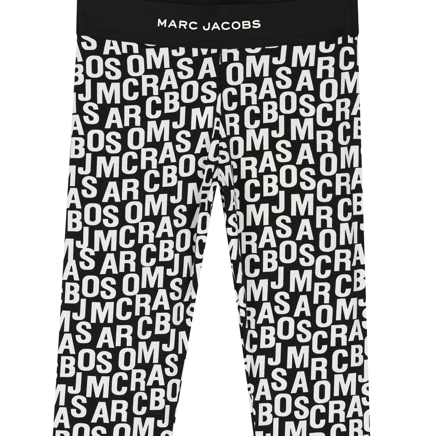 Girls Black & White Logo Leggings, 1, hi-res image number null