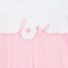 Younger Girls White & Pink Tulle Dress, 1, hi-res