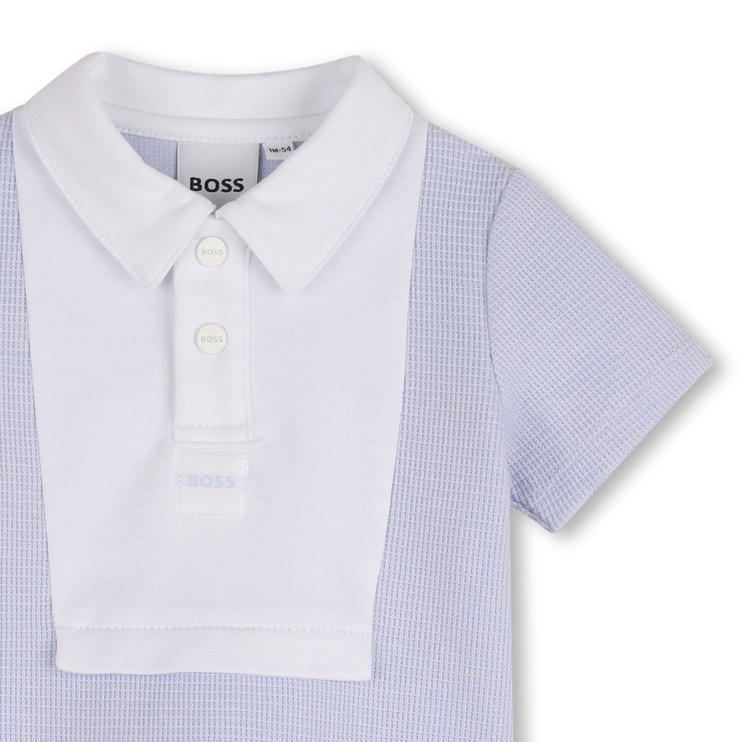 Baby Boys White & Blue Knitted Shorts Set, 2, hi-res