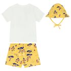 طقم أولاد شورت باللون الأبيض والأصفر, 1, hi-res