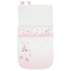 Baby Girls White & Pink Ruffled Floral Nest, 1, hi-res