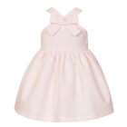Girls Pink Bow Dress, 1, hi-res
