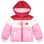 Girls Multi-Coloured Logo Padded Puffer Jacket, 1, hi-res