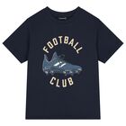 Boys Navy Blue Football T-Shirt, 1, hi-res