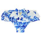 Girls White & Blue Floral Bikini, 2, hi-res