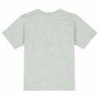 تيشيرت قطن بالشعار باللون الرمادى, 1, hi-res