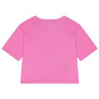 Girls Pink & Orange Logo Shorts Set, 1, hi-res