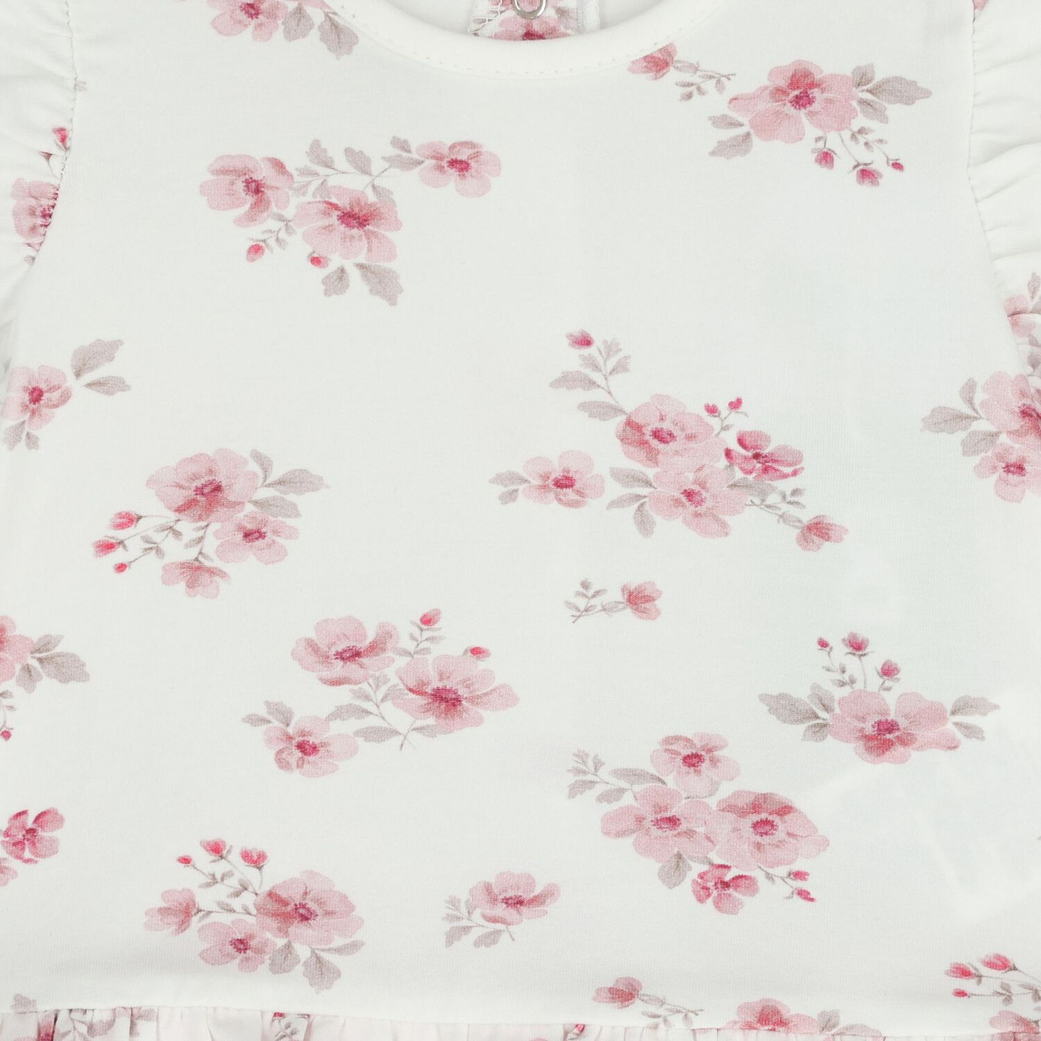 Baby Girls Pink & White Floral Romper Set, 1, hi-res