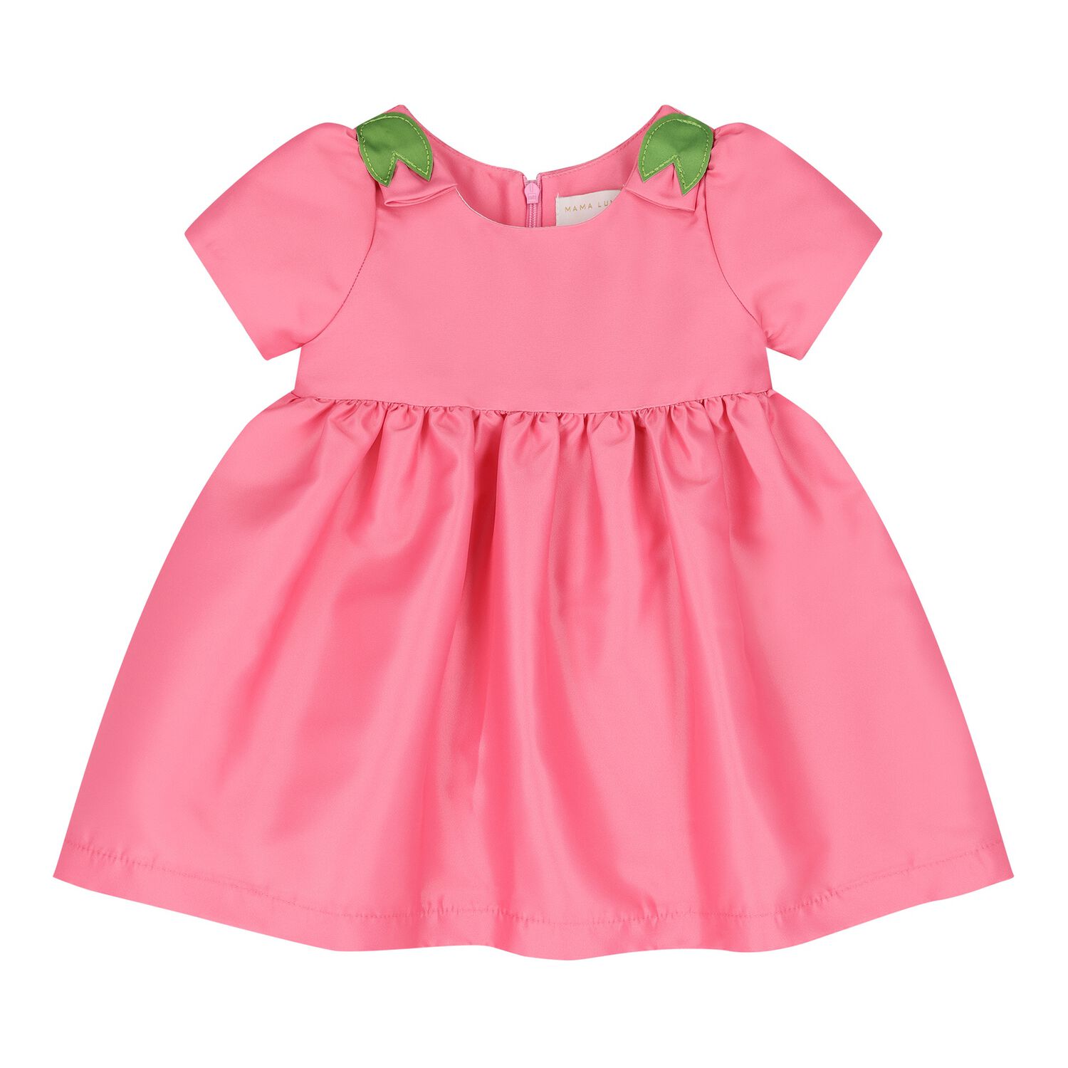 Baby Girls Pink & Green Floral Dress , 1, hi-res
