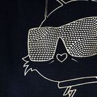 قبعة تشوبيت سوداء محبوكة للبنات, 1, hi-res