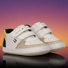 Baby Boys White & Beige Pre Walker Shoes, 1, hi-res