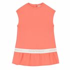 فستان بالشعار باللون المرجاتى للبنات, 1, hi-res