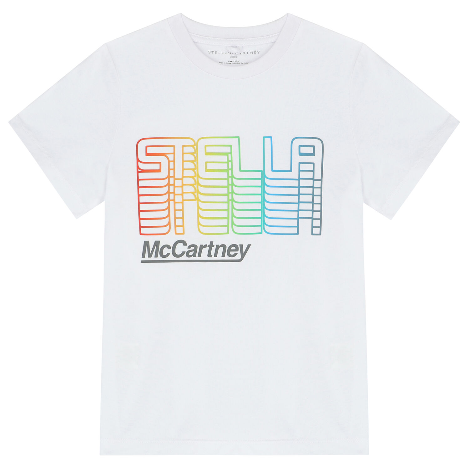 Girls White Logo T-Shirt, 1, hi-res