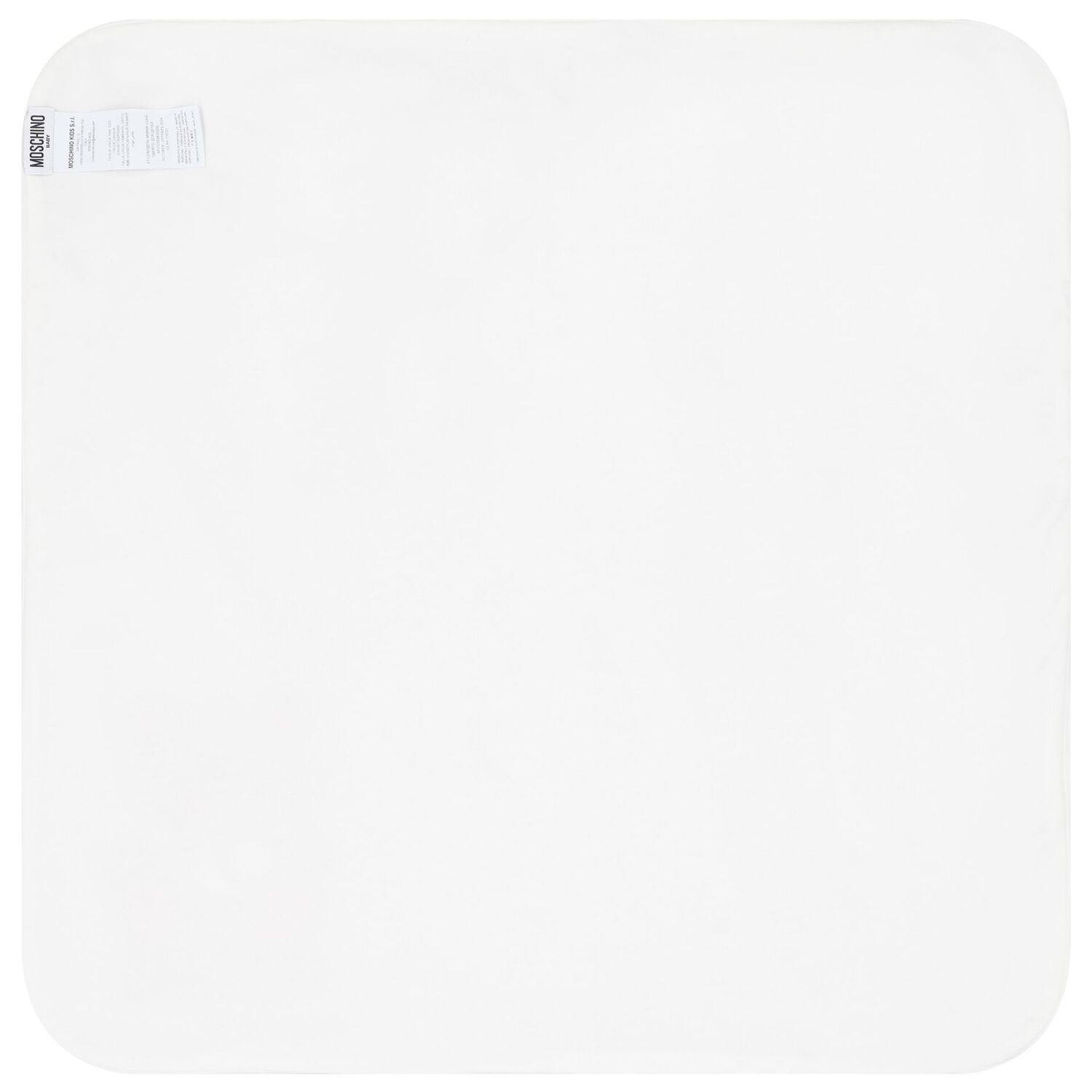 White Teddy Bear Logo Baby Blanket, 1, hi-res