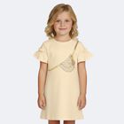 Girls Beige Bag Logo Dress, 2, hi-res