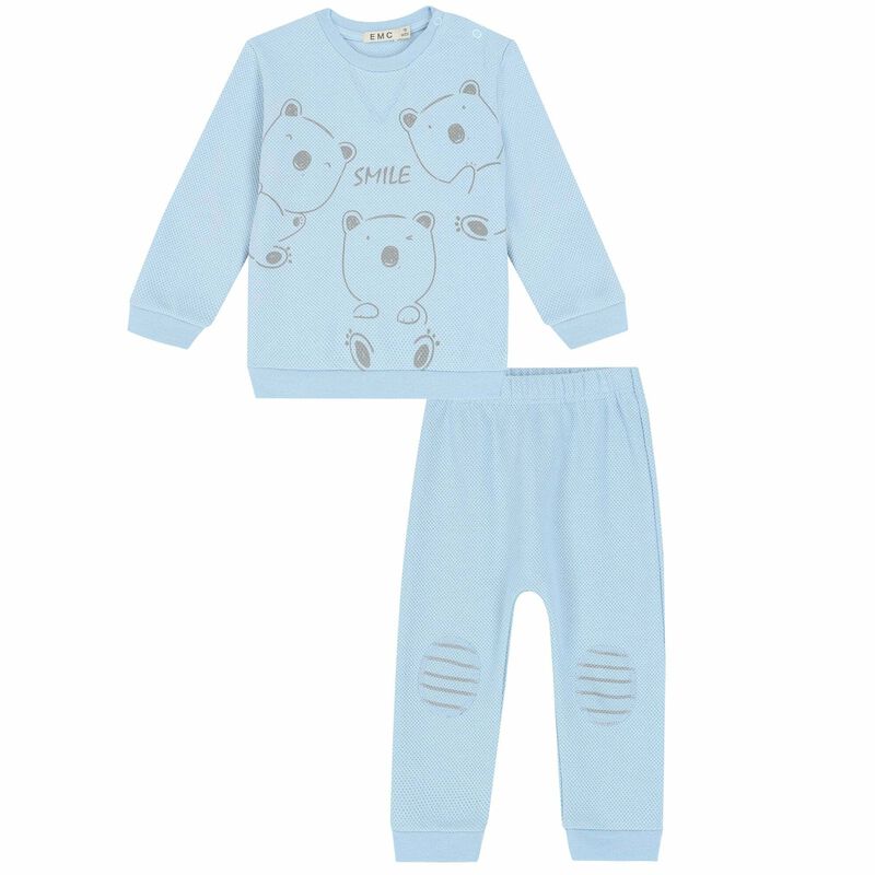 Baby Boys Blue Top & Joggers Set, 1, hi-res image number null