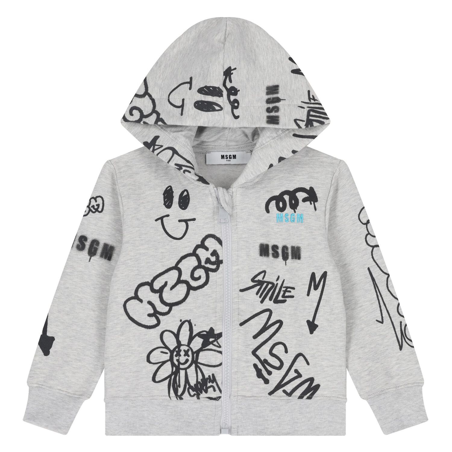 بدله رياضيه للاولاد بالشعار باللون الرمادى , 1, hi-res