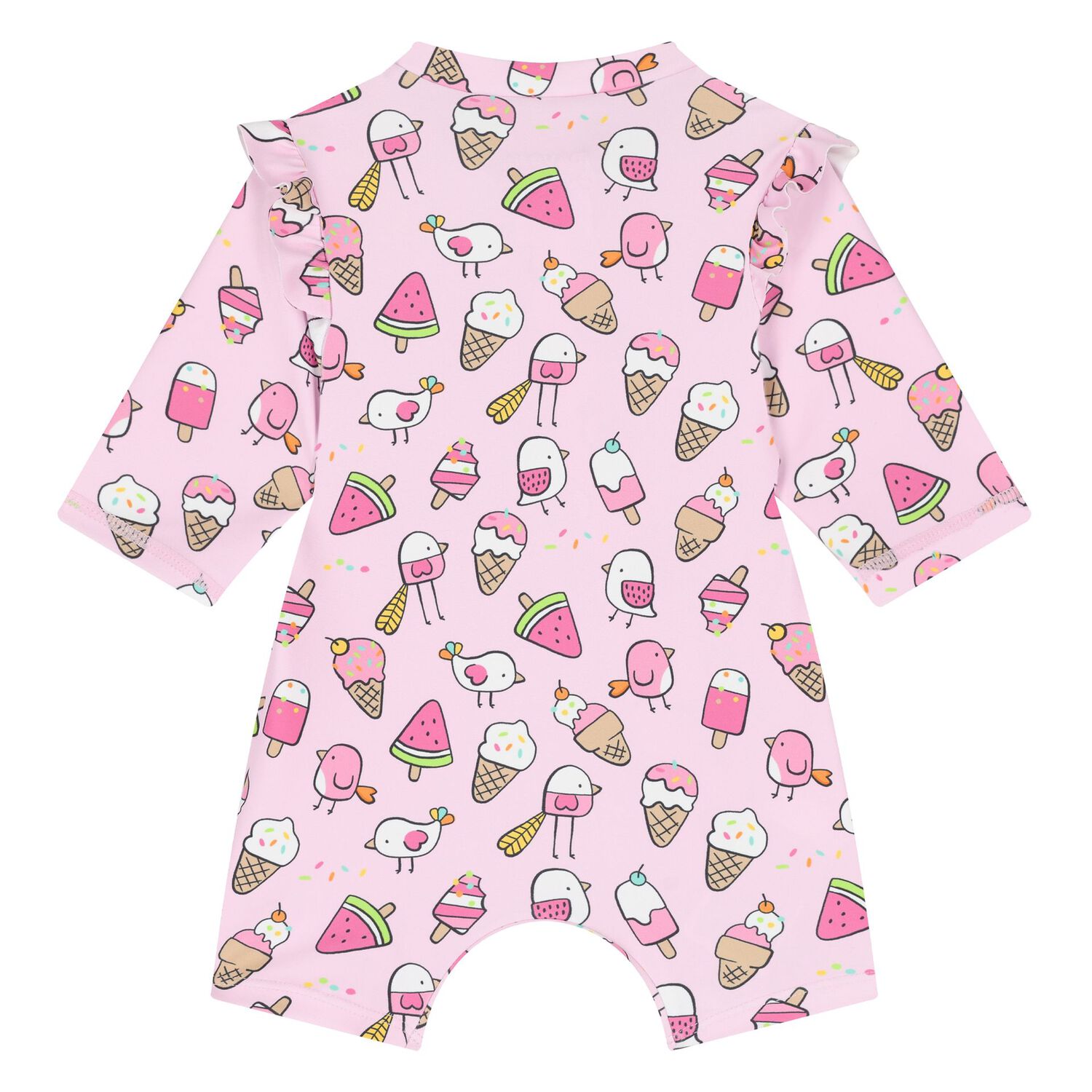 طقم بدلة وقبعة بنات باللون الوردي (UPF40+), 2, hi-res image number null