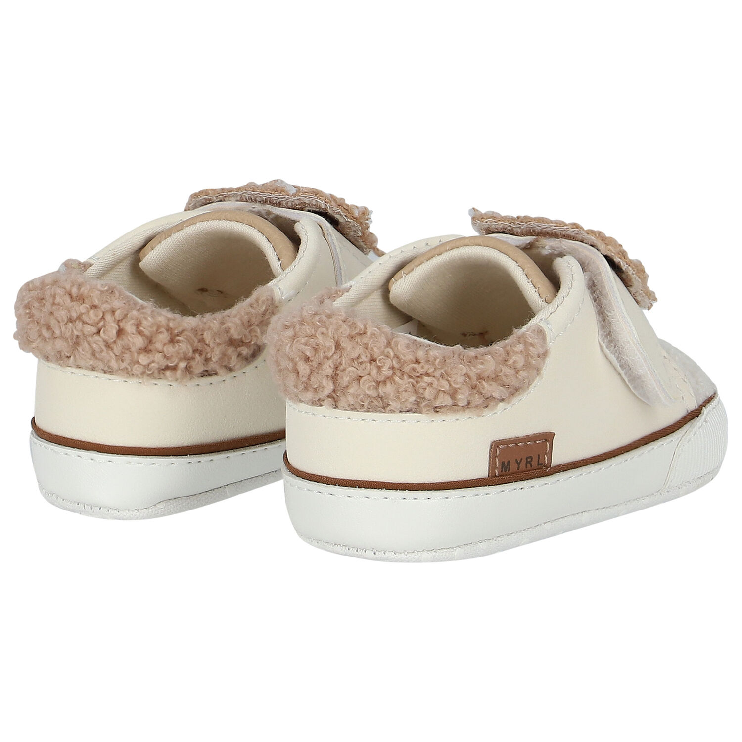 Ivory Teddy Bear Pre Walker Shoes, 1, hi-res image number null