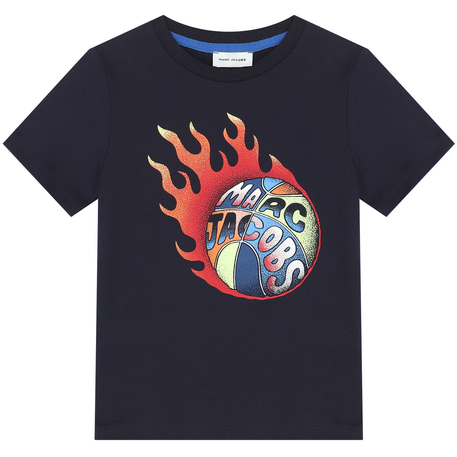 Boys Navy Blue Basketball T-Shirt, 2, hi-res