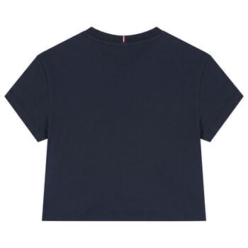 Girls Navy Blue Snoopy Logo T-Shirt