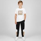 Boys Black Logo Joggers, 4, hi-res