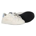 طقم أحذية ما قبل المشي من الجلد باللون العاجي والأزرق, 1, hi-res