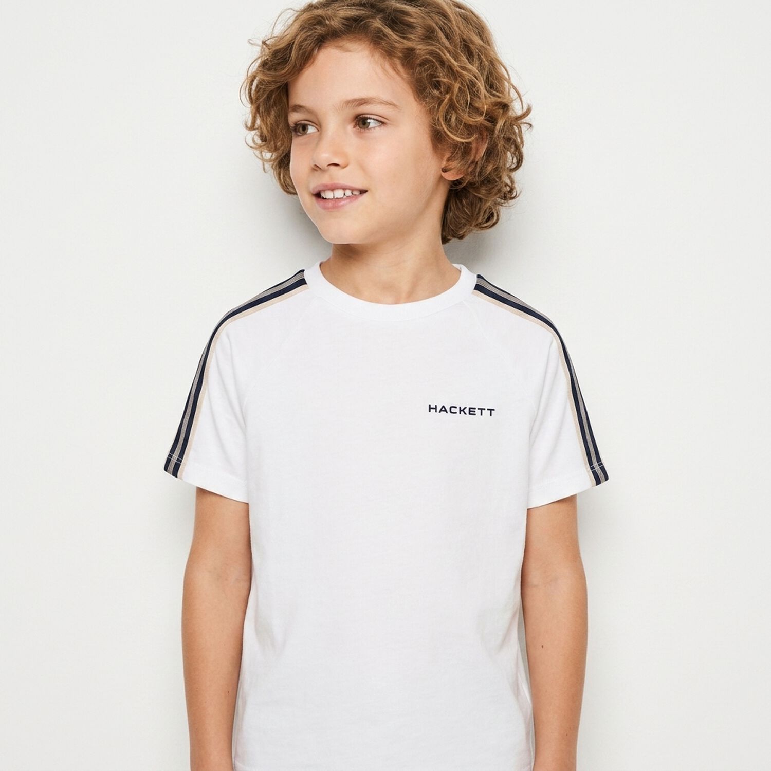 Boys White Logo T-Shirt, 2, hi-res
