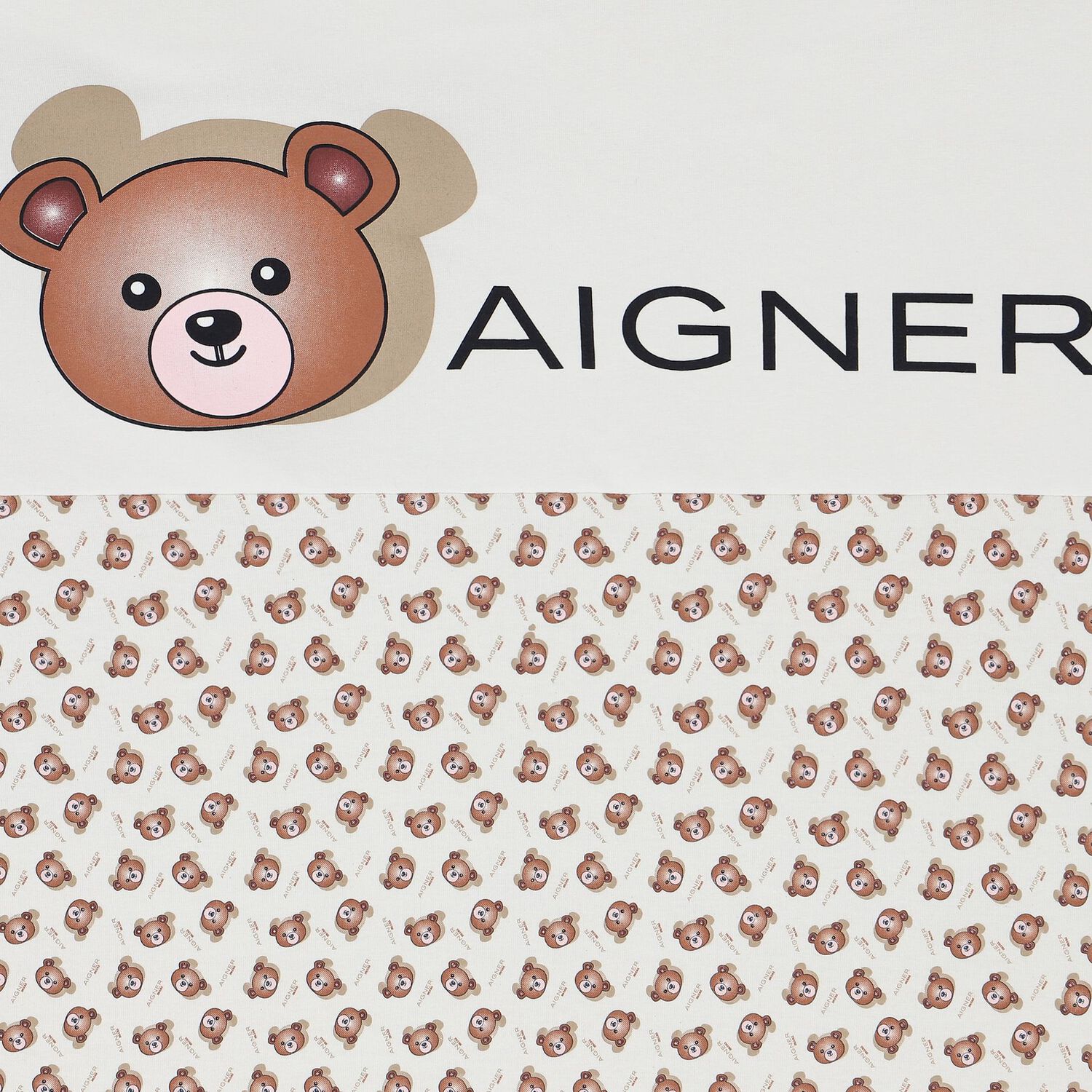 بطانية بالشعار باللون الأبيض والبيج للأطفال , 3, hi-res