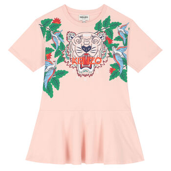 Girls Pink Tiger Dress