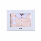 Baby Girls Pink Logo Babygrow Set, 1, hi-res