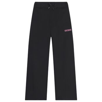 Girls Black Logo Joggers