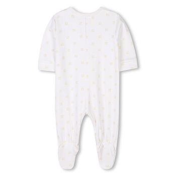 White Logo Babygrow