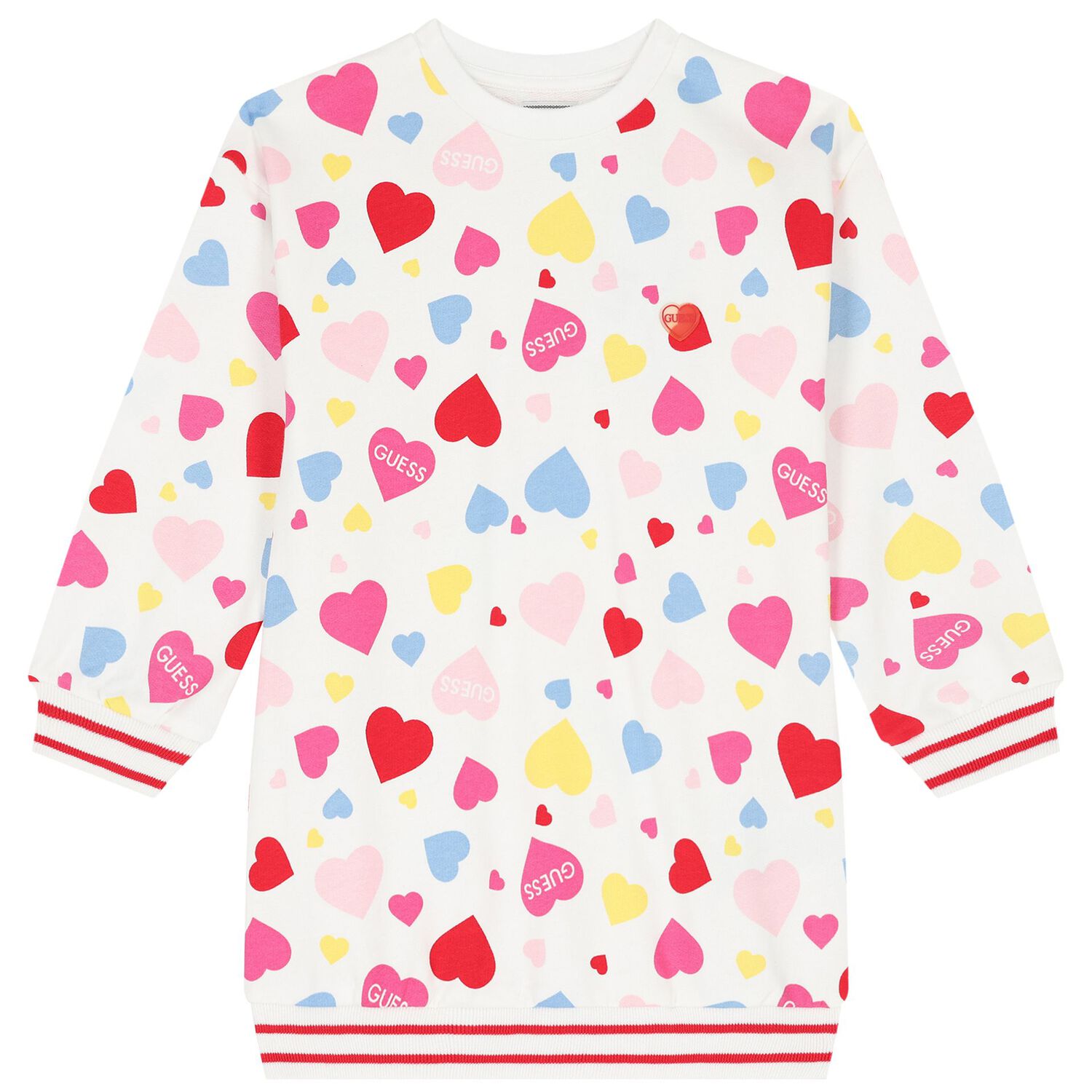 Girls White & Pink Heart Leggings Set, 1, hi-res image number null