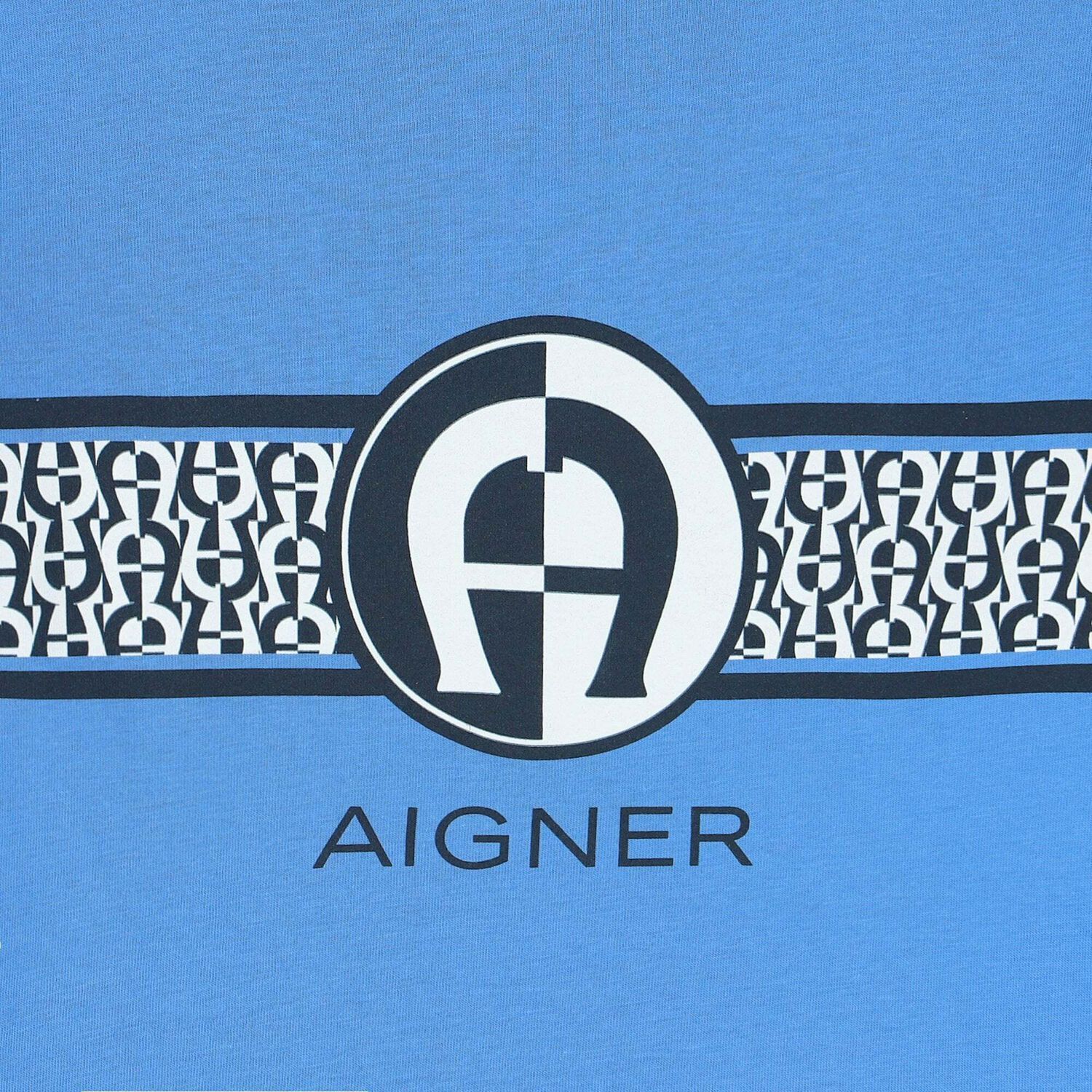 توب بالشعار بأكمام باللون الأزرق للأولاد, 1, hi-res image number null