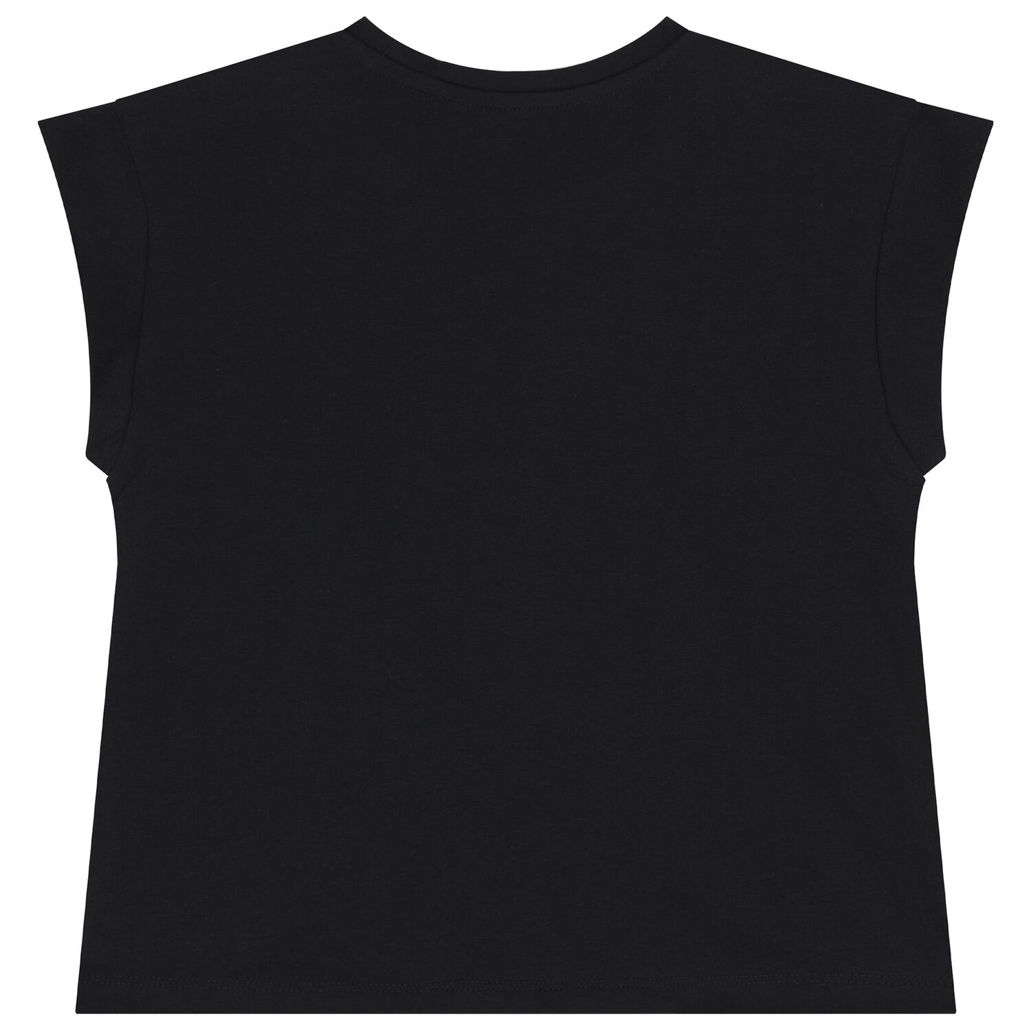 تي شيرت بنات بالشعار باللون الأسود, 4, hi-res