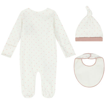 Baby Girls Ivory Babygrow Gift Set