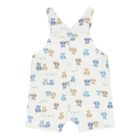 Baby Boys Blue & White Dungaree Set, 2, hi-res