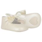 Baby Girls Ivory Bow Pre Walker Shoes, 2, hi-res