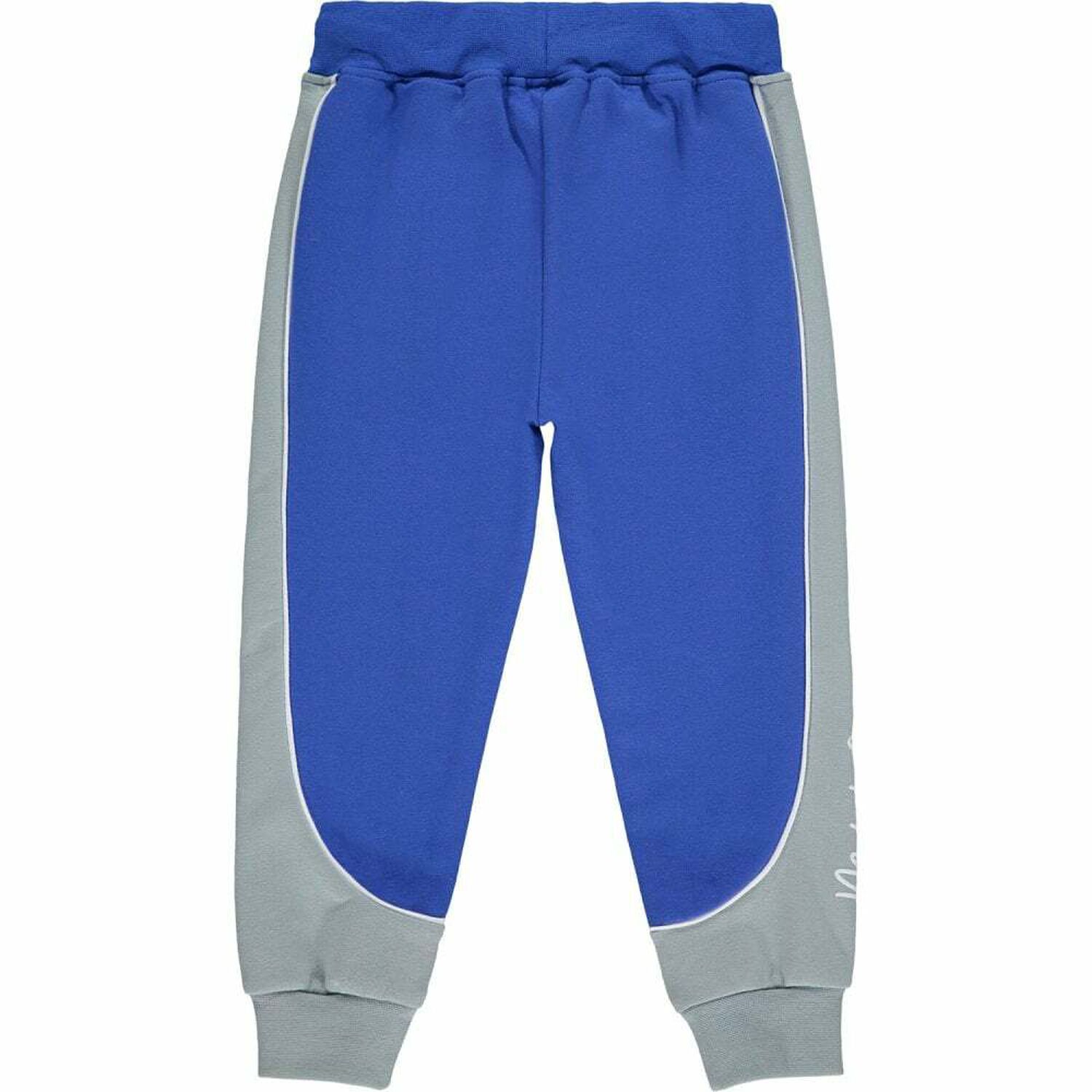 Boys Blue & Grey Logo Tracksuit, 1, hi-res