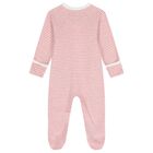 Baby Girls White & Pink Babygrows ( 2 Pack ), 1, hi-res