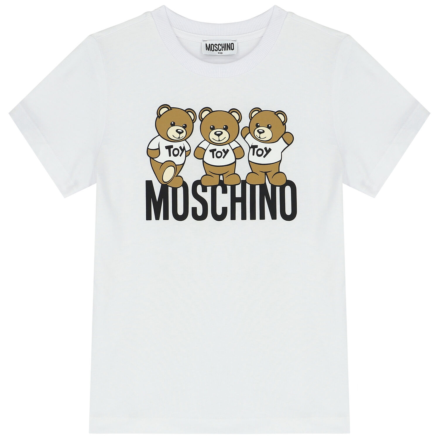 White Teddy Bear Logo T-Shirt, 3, hi-res image number null