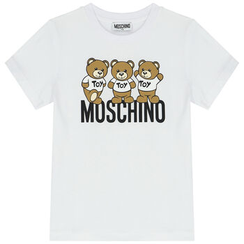 White Teddy Bear Logo T-Shirt