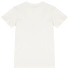 فستان بنات  بالشعار باللون الأبيض, 2, hi-res